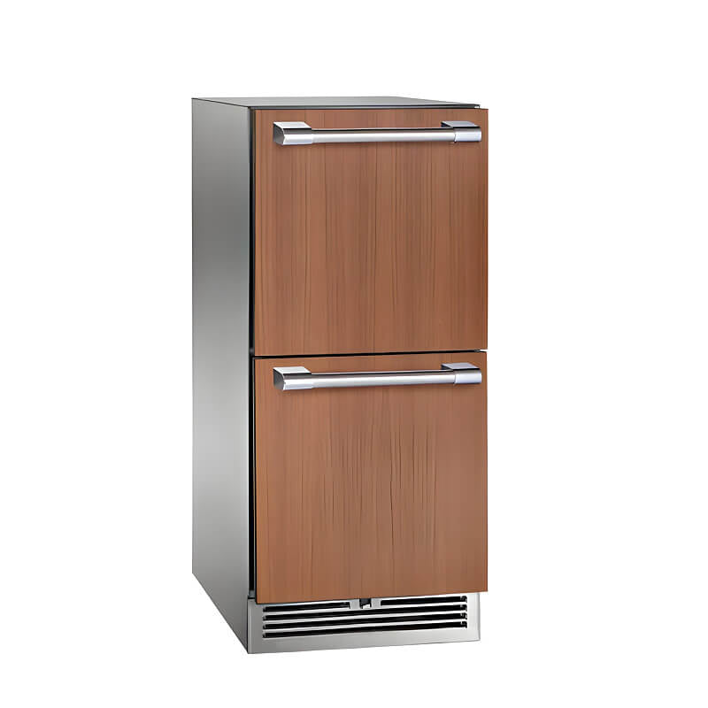 Perlick 15 - Inch Signature Series Stainless Steel Panel Ready Drawer Outdoor Refrigerator with Lock - HP15RO - 4 - 6DL - by Perlick | Buy at Agent BBQ