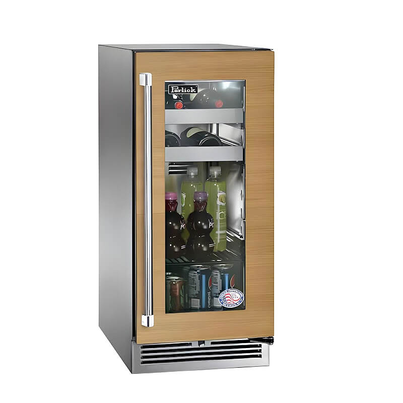 Perlick 15 - Inch Signature Series Stainless Steel Panel Ready Glass Door Outdoor Beverage Center with Lock - HP15BO - 4 - 4 - by Perlick | Buy at Agent BBQ