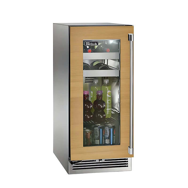 Perlick 15 - Inch Signature Series Stainless Steel Panel Ready Glass Door Outdoor Beverage Center with Lock - HP15BO - 4 - 4 - by Perlick | Buy at Agent BBQ