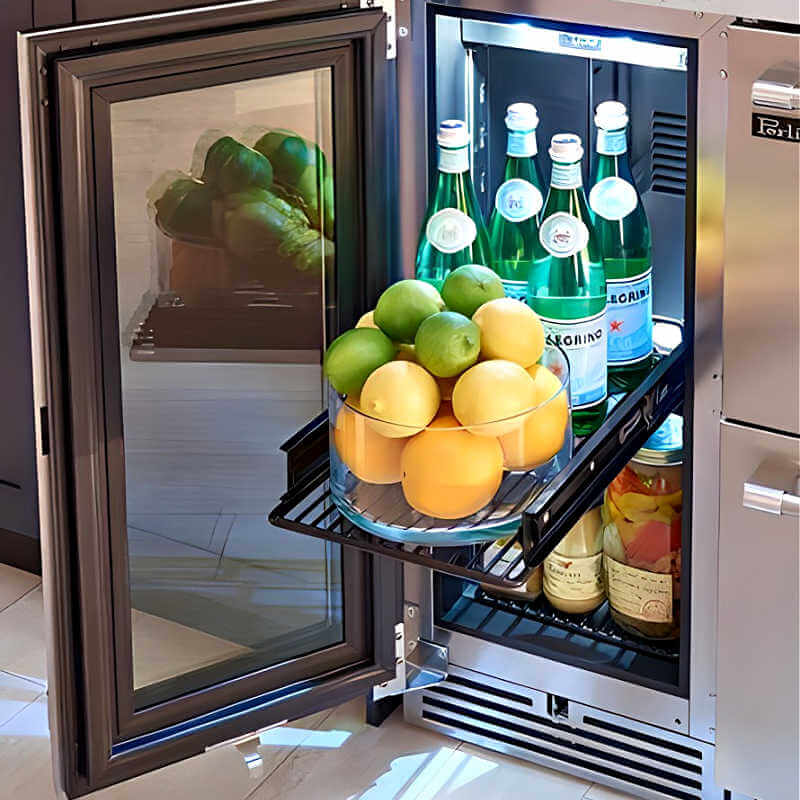 Perlick 15 - Inch Signature Series Stainless Steel Panel Ready Glass Door Outdoor Refrigerator - HP15RO - 4 - 4 - by Perlick | Buy at Agent BBQ