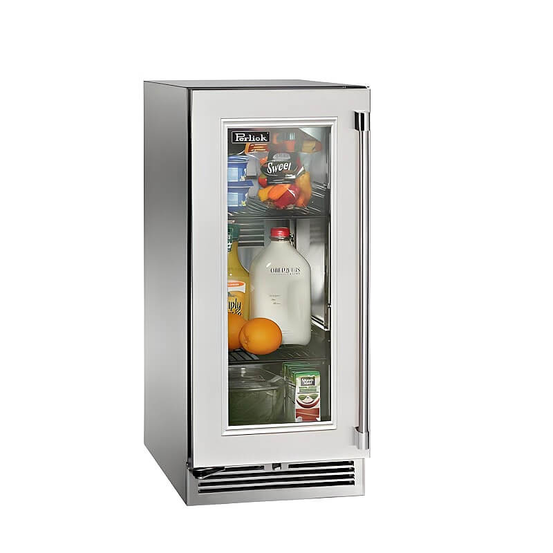 Perlick 15 - Inch Signature Series Stainless Steel Panel Ready Glass Door Outdoor Refrigerator with Door Lock - HP15RO - 4 - 4 - by Perlick | Buy at Agent BBQ