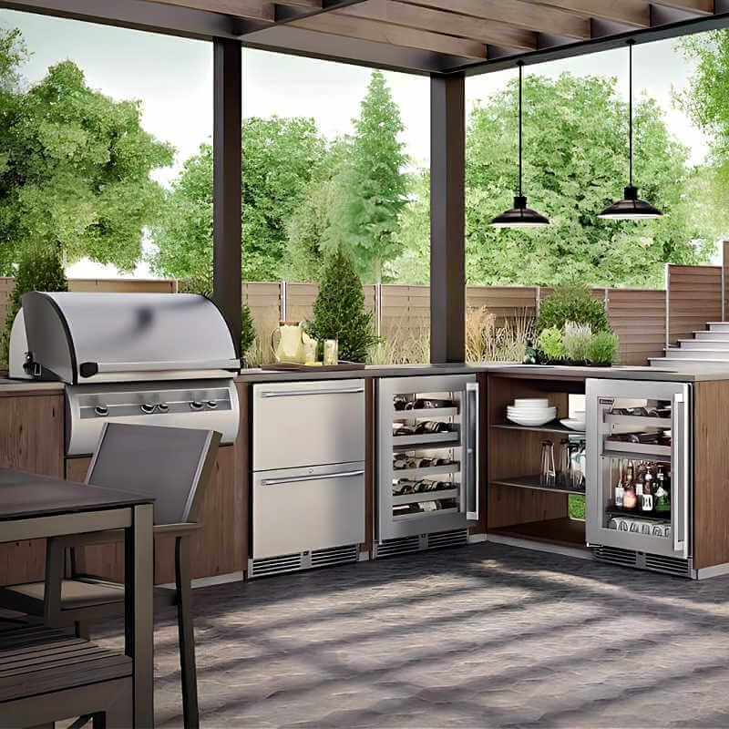Perlick 24 - Inch 5.0 Cu. Ft. Signature Series Stainless Steel Drawer Outdoor Freezer - HP24FO - 4 - 5 - by Perlick | Buy at Agent BBQ