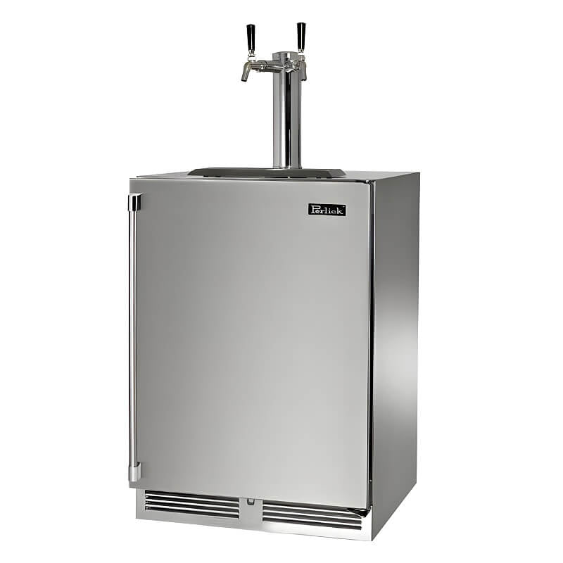 Perlick 24 - Inch C - Series Stainless Steel Double Tap Outdoor Beverage Dispenser w/ Lock - HC24TO - 4 - 1 - by Perlick | Buy at Agent BBQ