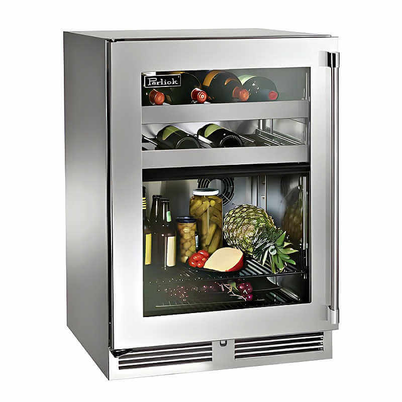 Perlick 24 - Inch Signature Series Glass Door Dual Zone Outdoor Refrigerator/Wine Reserve - HP24CO - 4 - 3 - by Perlick | Buy at Agent BBQ