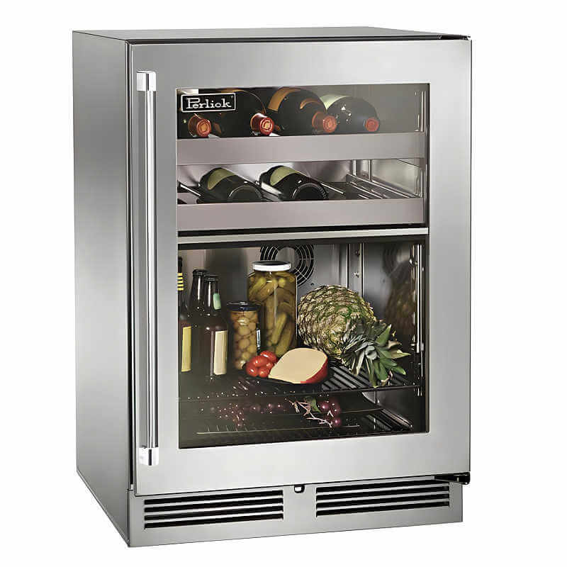 Perlick 24 - Inch Signature Series Glass Door Dual Zone Outdoor Refrigerator/Wine Reserve w/ Lock - HP24CO - 4 - 3 - by Perlick | Buy at Agent BBQ