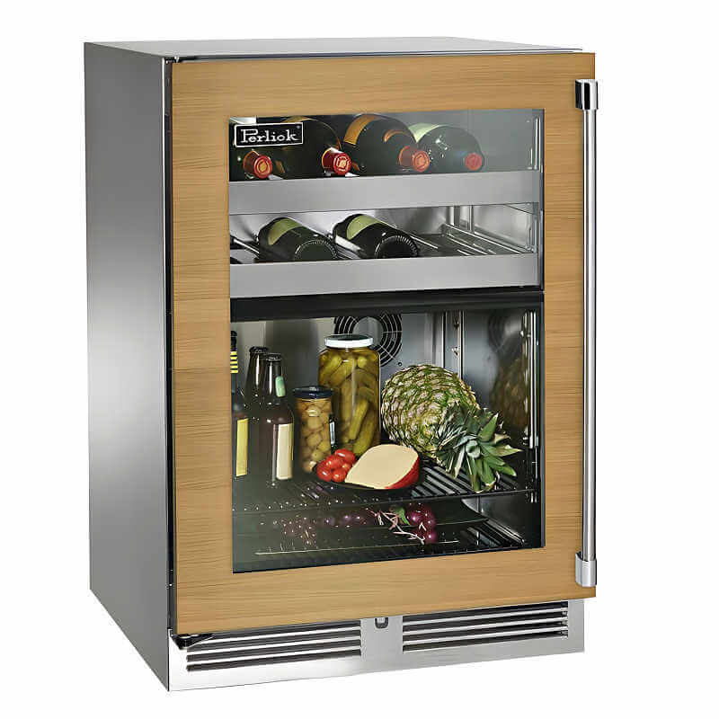 Perlick 24 - Inch Signature Series Panel Ready Glass Door Dual Zone Outdoor Refrigerator/Wine Reserve - HP24CO - 4 - 4 - by Perlick | Buy at Agent BBQ