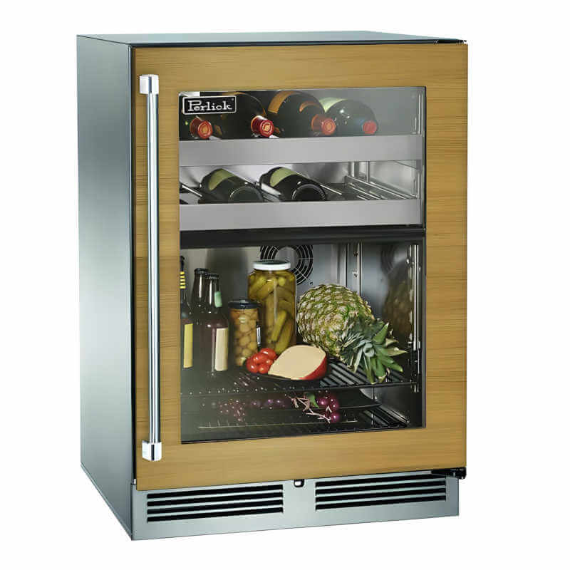 Perlick 24 - Inch Signature Series Panel Ready Glass Door Dual Zone Outdoor Refrigerator/Wine Reserve w/ Lock - HP24CO - 4 - 4 - by Perlick | Buy at Agent BBQ