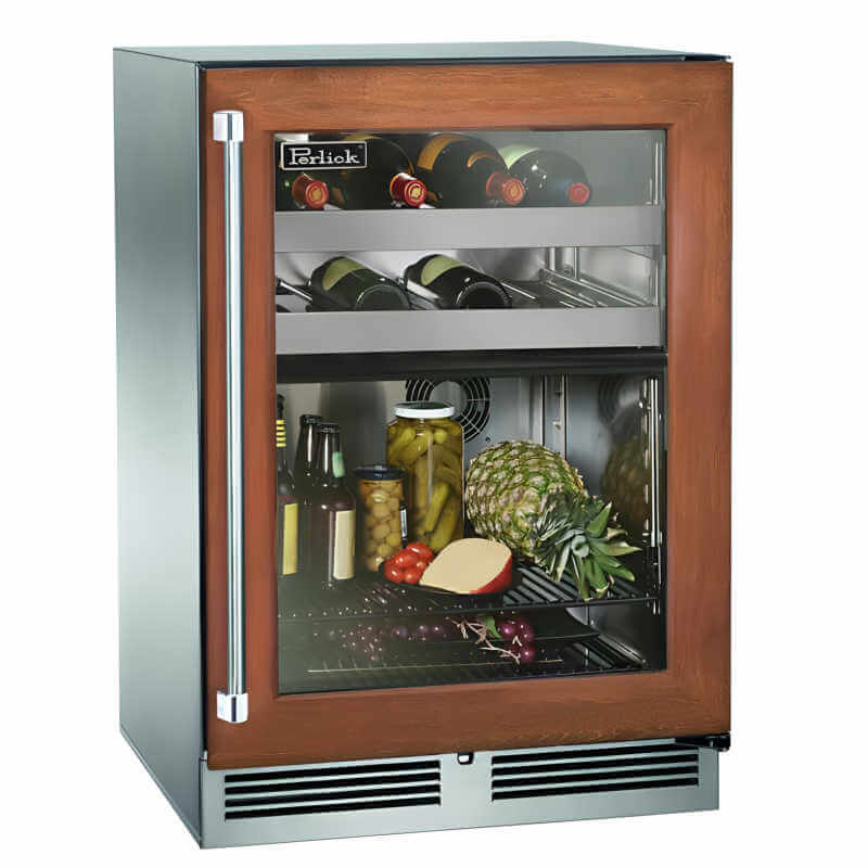 Perlick 24 - Inch Signature Series Panel Ready Glass Door Dual Zone Outdoor Refrigerator/Wine Reserve w/ Lock - HP24CO - 4 - 4 - by Perlick | Buy at Agent BBQ