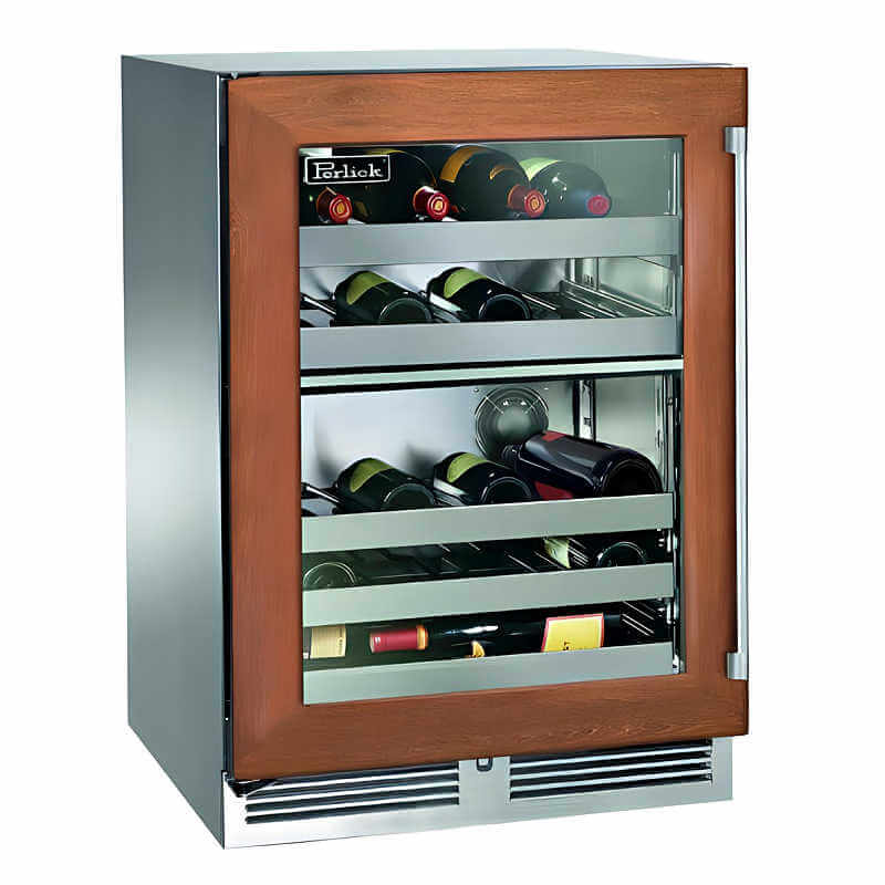 Perlick 24 - Inch Signature Series Panel Ready Glass Door Outdoor Dual Zone Wine Cooler Reserve w/ Lock - HP24DO - 4 - 4 - by Perlick | Buy at Agent BBQ