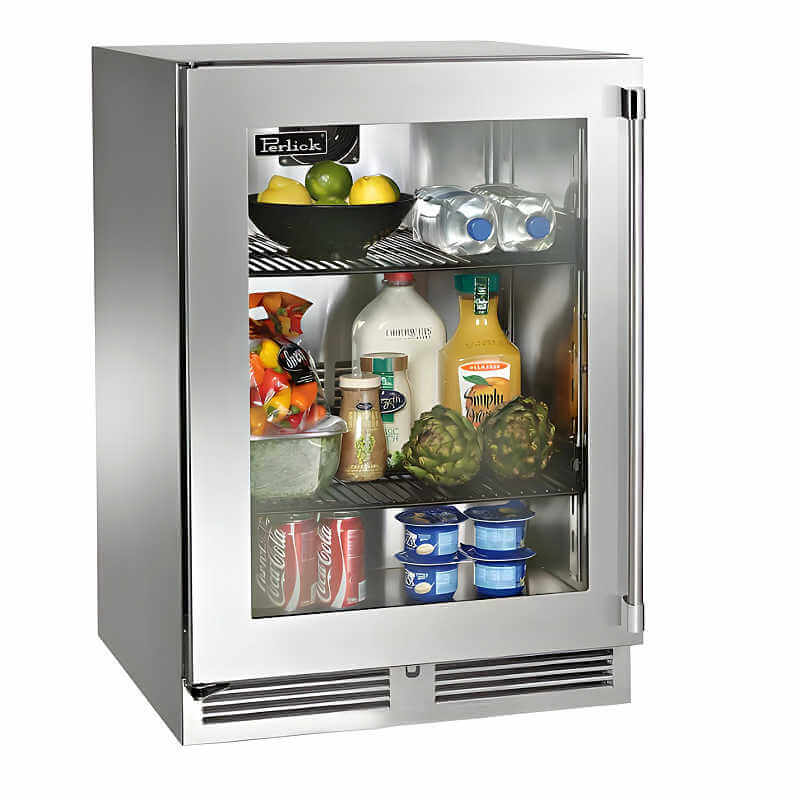 Perlick 24 - Inch Signature Series Stainless Steel Glass Door Outdoor Refrigerator with Lock - HP24RO - 4 - 3 - by Perlick | Buy at Agent BBQ