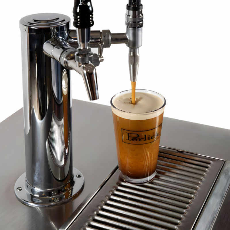 Perlick 24 - Inch Stainless Steel Double Tap Mobile Outdoor Nitro and Cold Brew/Wine Dispenser Kit - HP24TS - 2MNC - by Perlick | Buy at Agent BBQ