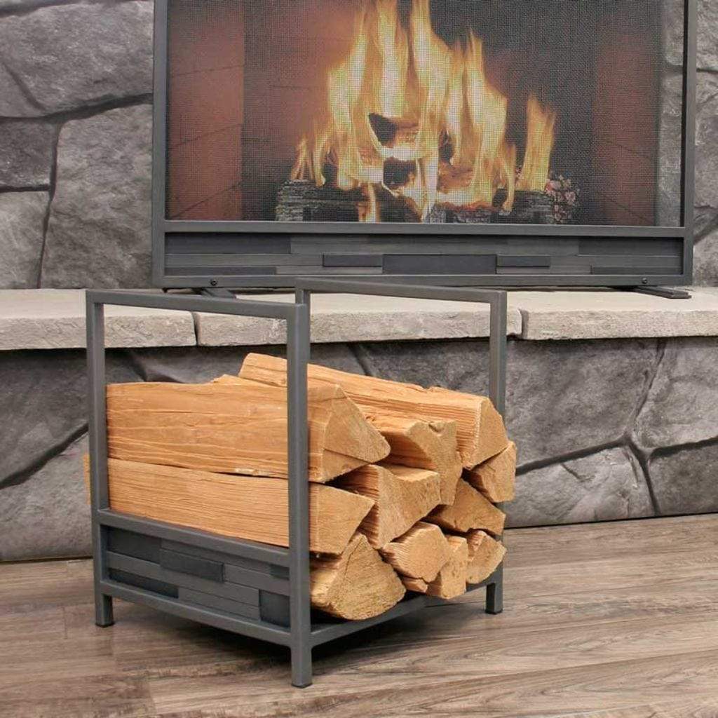 Pilgrim - 14" Natural Iron Lanier Wood Holder - by Pilgrim Home & Hearth | Buy at Agent BBQ
