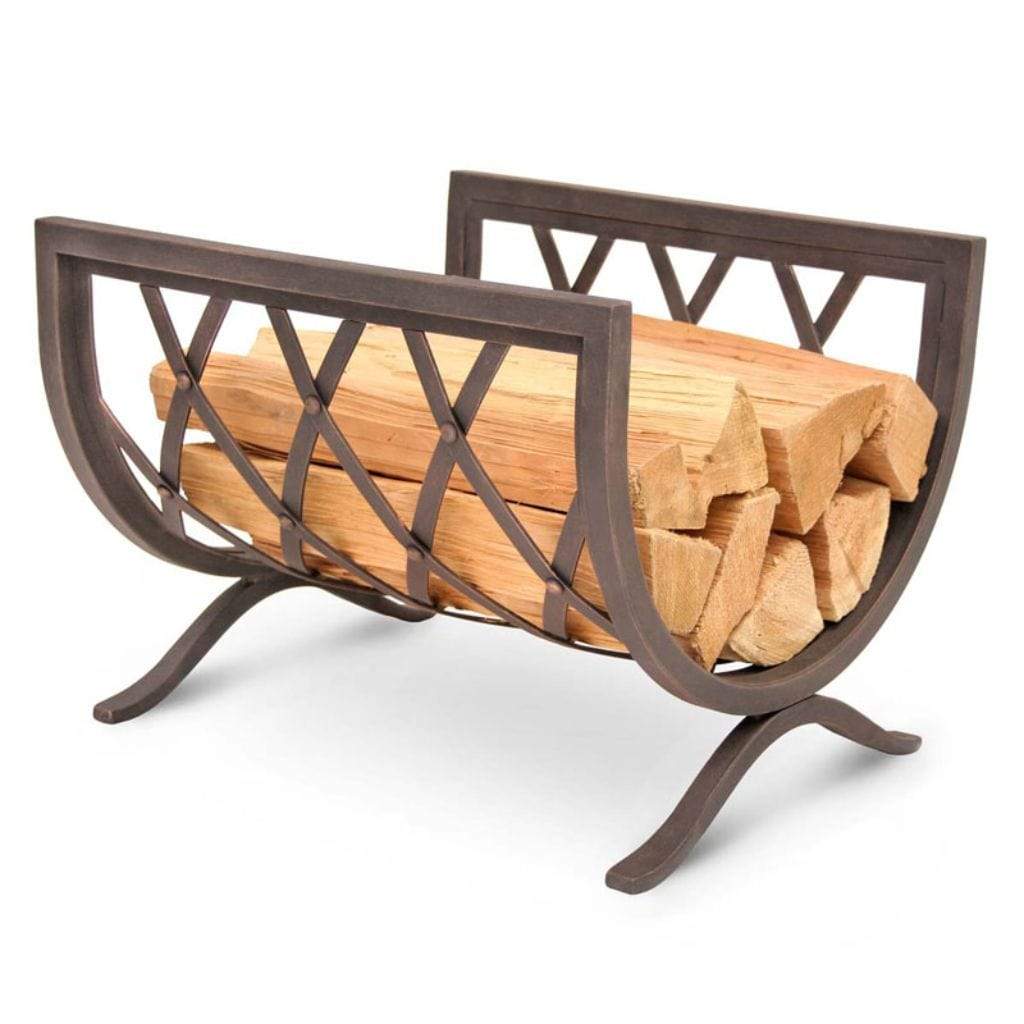 Pilgrim - 18" Distressed Bronze Iron Weave Wood Holder - by Pilgrim Home & Hearth | Buy at Agent BBQ