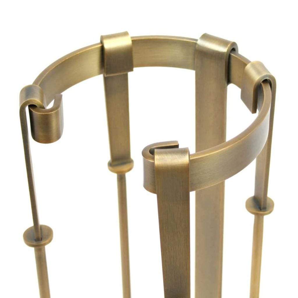 Pilgrim - 29" 4 - Piece Burnished Brass Mid Century Tool Set - by Pilgrim Home & Hearth | Buy at Agent BBQ