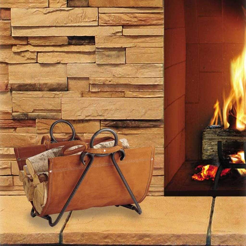 Pilgrim - 29" Vintage Iron Forged Iron Log Carrier - by Pilgrim Home & Hearth | Buy at Agent BBQ