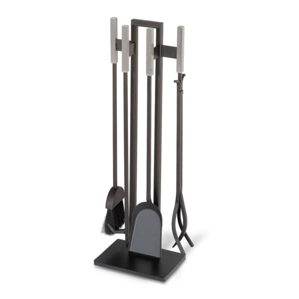 Pilgrim - 31" 4 - Piece Matte Black Modern Fireplace Tools - by Pilgrim Home & Hearth | Buy at Agent BBQ