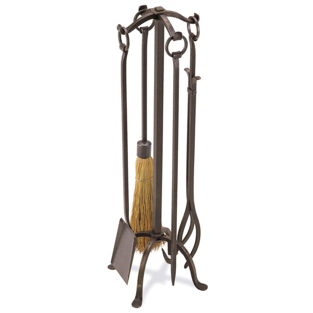 Pilgrim - 31" 4 - Piece Vintage Iron Craftsman Fireplace Tool Set - by Pilgrim Home & Hearth | Buy at Agent BBQ