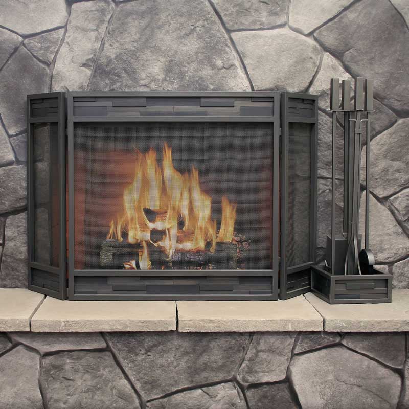 Pilgrim - 32" 4 - Piece Natural Iron Lanier Tool Set - by Pilgrim Home & Hearth | Buy at Agent BBQ