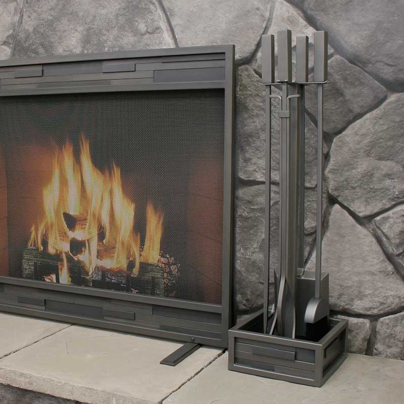 Pilgrim - 32" 4 - Piece Natural Iron Lanier Tool Set - by Pilgrim Home & Hearth | Buy at Agent BBQ