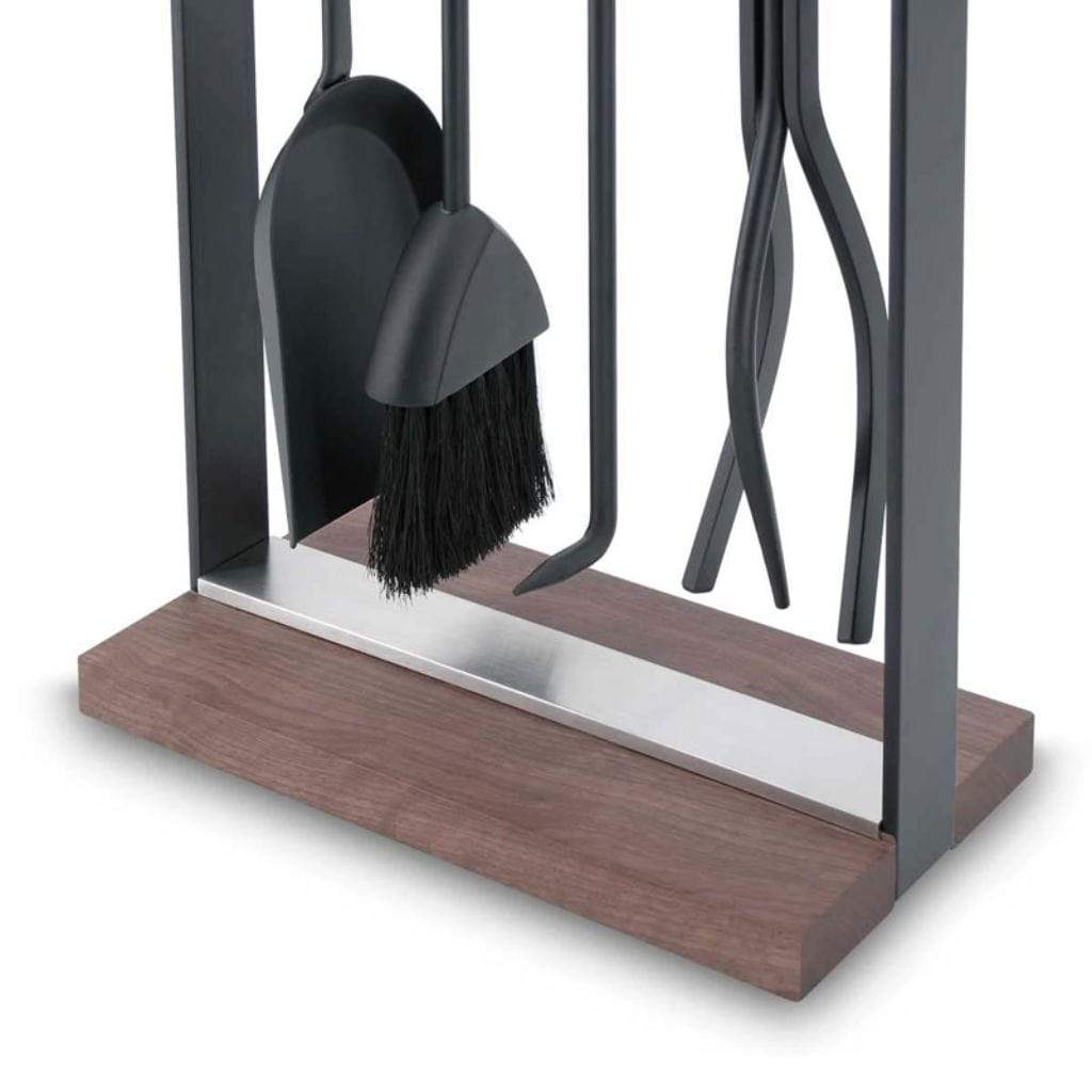 Pilgrim - 35" 4 - Piece Hampton Walnut Handle Tool Set Soft Nickel - by Pilgrim Home & Hearth | Buy at Agent BBQ