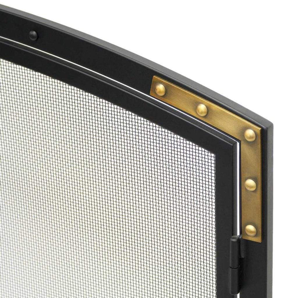 Pilgrim - 39" Black Refined Rivet Single Panel Mesh Screen - by Pilgrim Home & Hearth | Buy at Agent BBQ