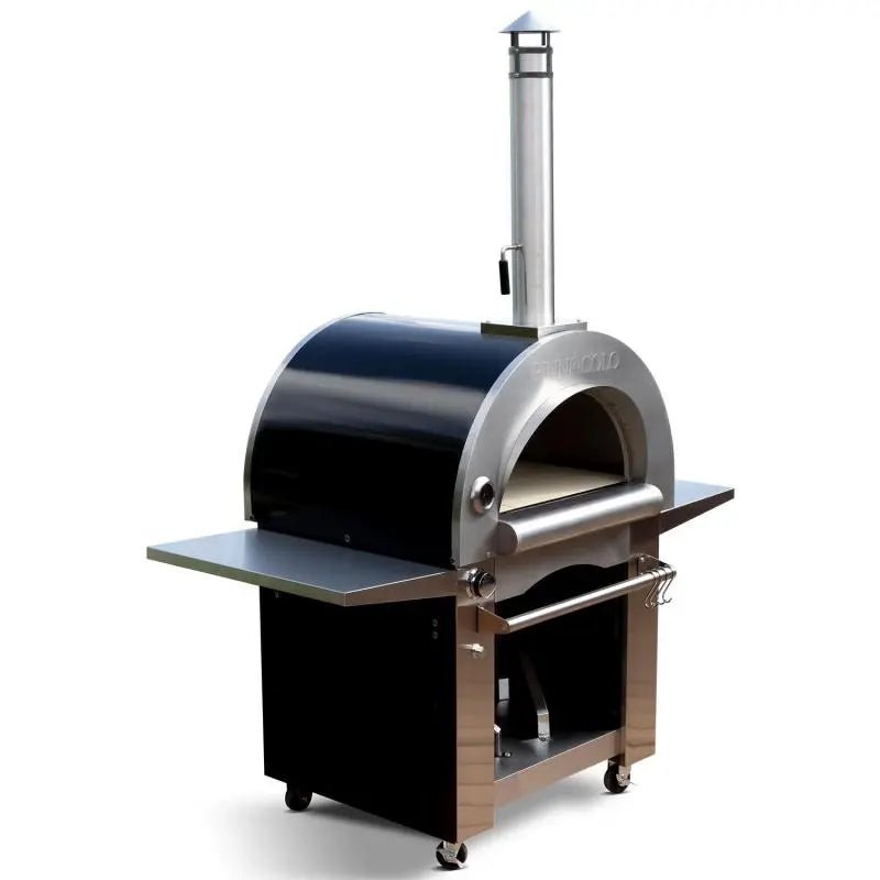 Pinnacolo - Ibrido Hybrid Gas/Wood Oven with Cart, 35,000 btu LP Burner, Includes Premium Accessory Package - PPO - 1 - 03 - pizza ovens by Pinnacolo | Buy at Agent BBQ