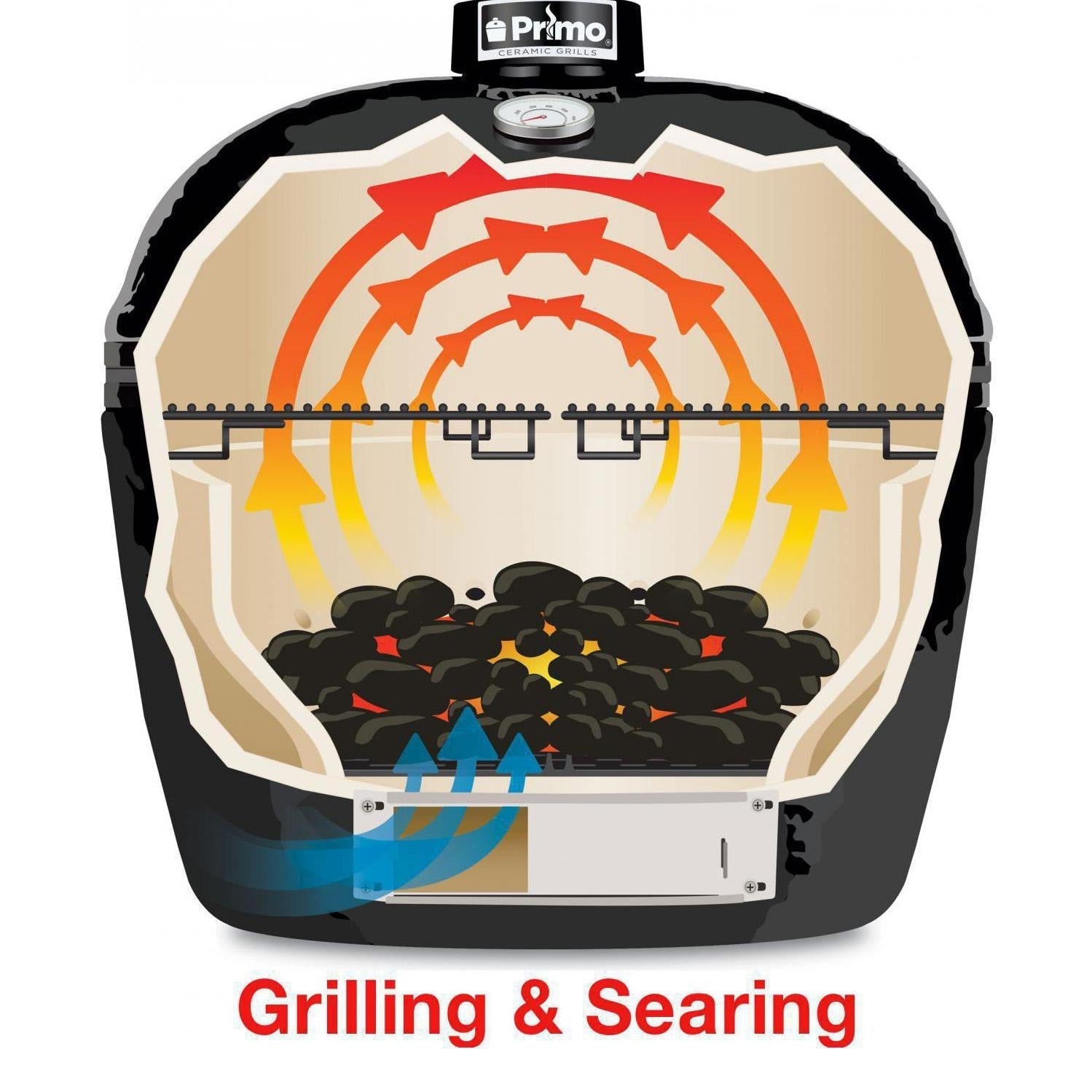 Primo Oval Junior 200 Ceramic Kamado Grill - PGCJRH - by Primo Grills | Buy at Agent BBQ