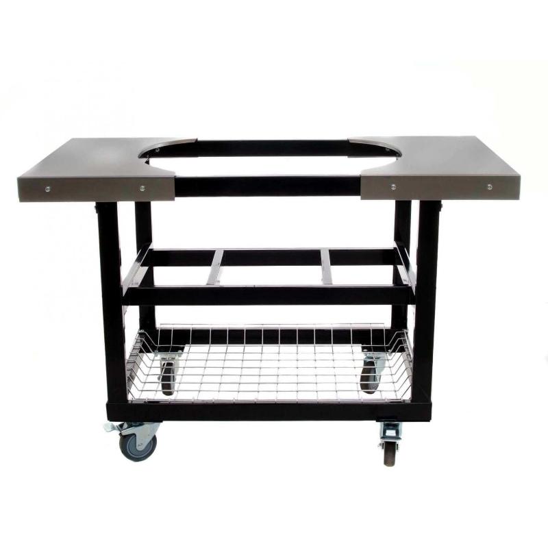 Primo Steel Cart With Stainless Steel Side Tables For Oval XL / Oval Large - PG00370 - by Primo Grills | Buy at Agent BBQ