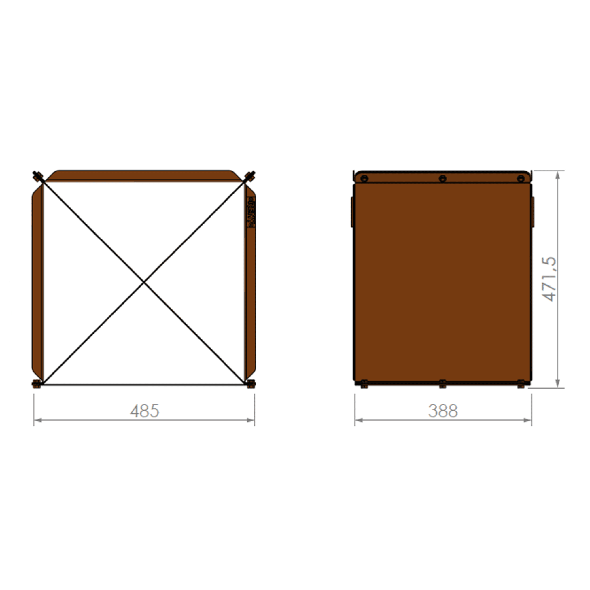 RB73 BloX 2mm CorTen Steel Wood Storage - by RB73 | Buy at Agent BBQ