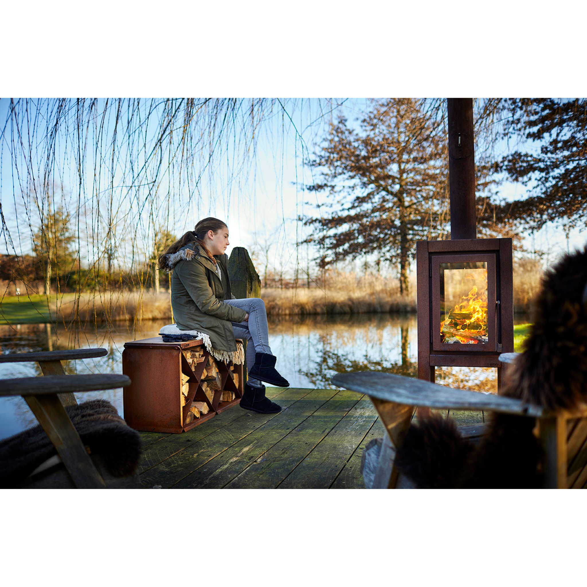 RB73 BloXX 2mm CorTen Steel Wood Storage - by RB73 | Buy at Agent BBQ