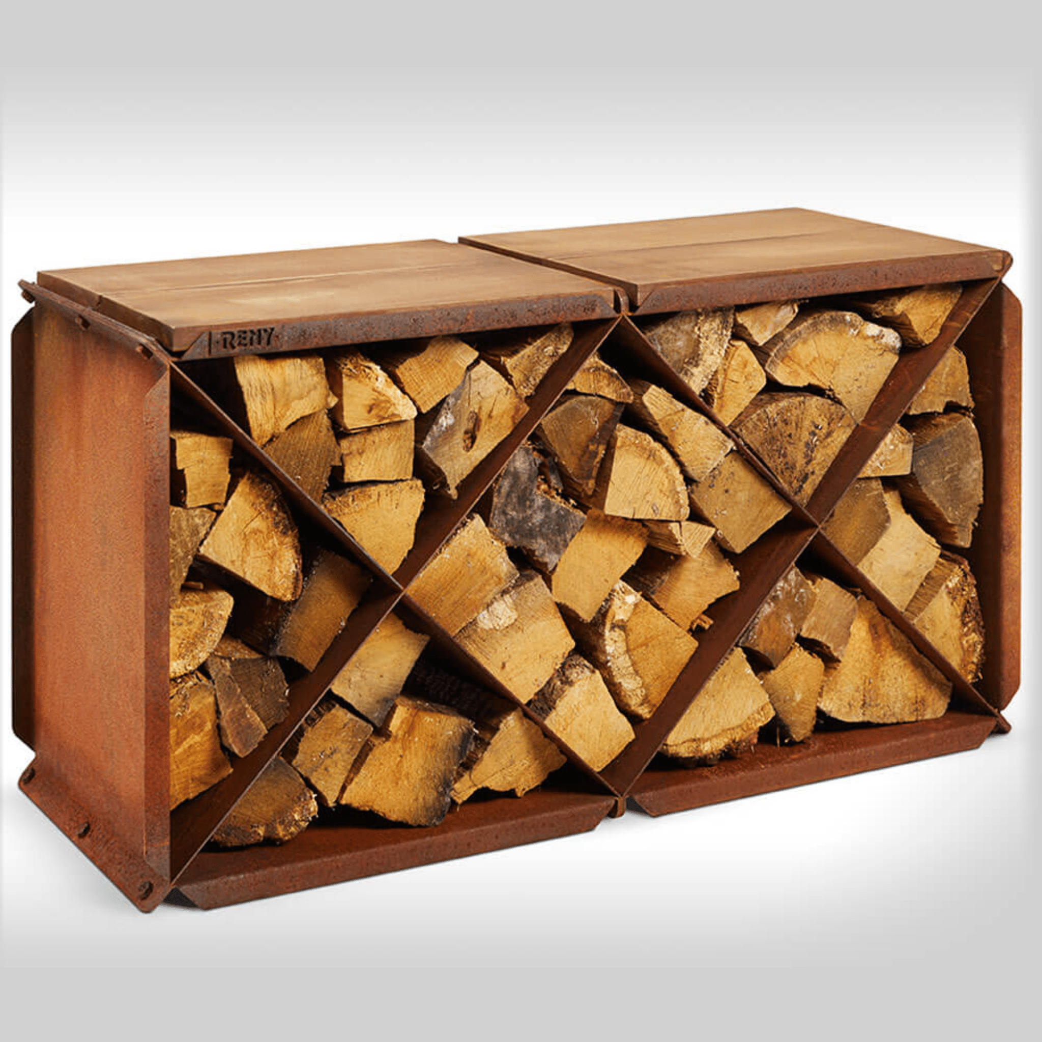 RB73 BloXX 2mm CorTen Steel Wood Storage - by RB73 | Buy at Agent BBQ