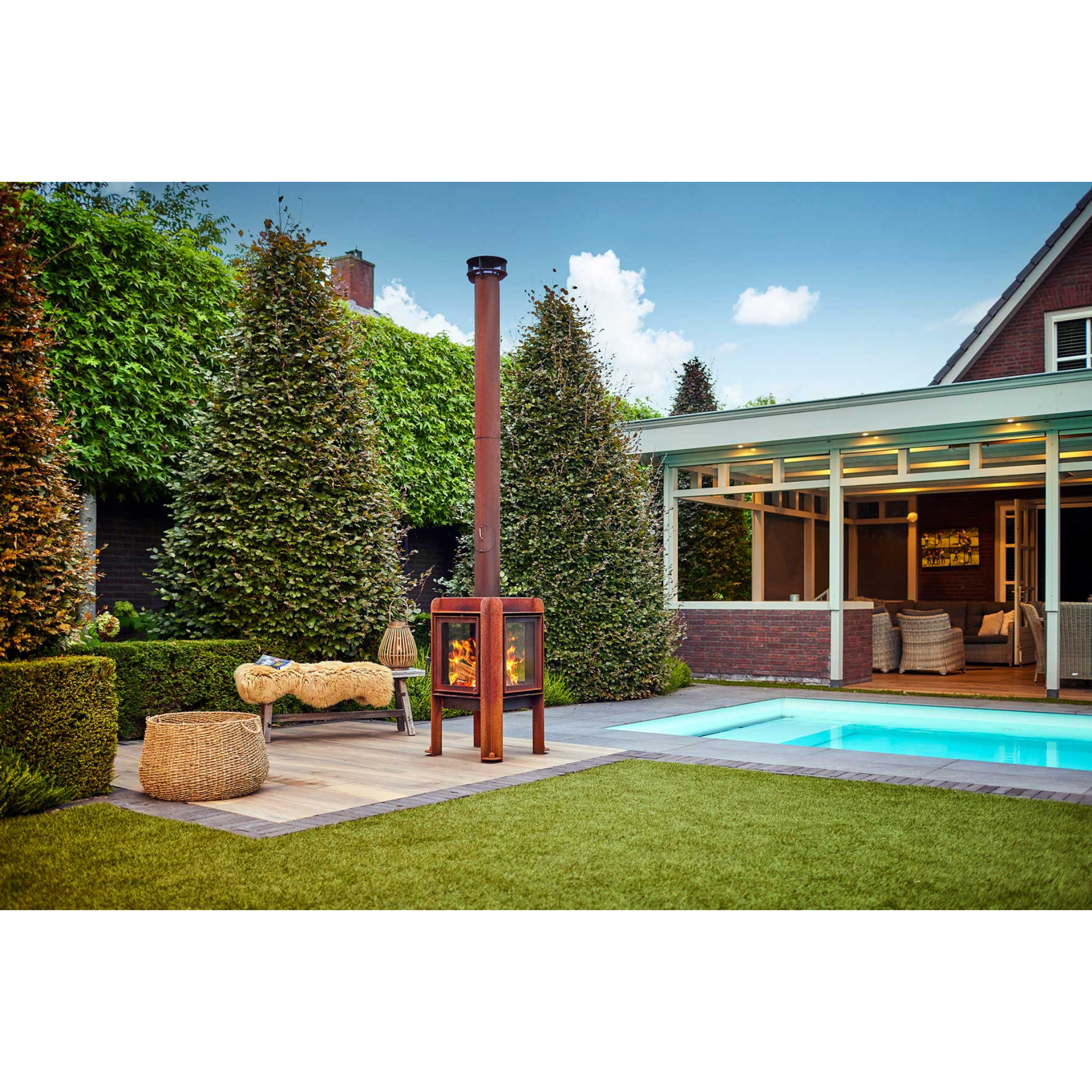 RB73 Fennek 50 4 - Sided Glass Fireplace - by RB73 | Buy at Agent BBQ