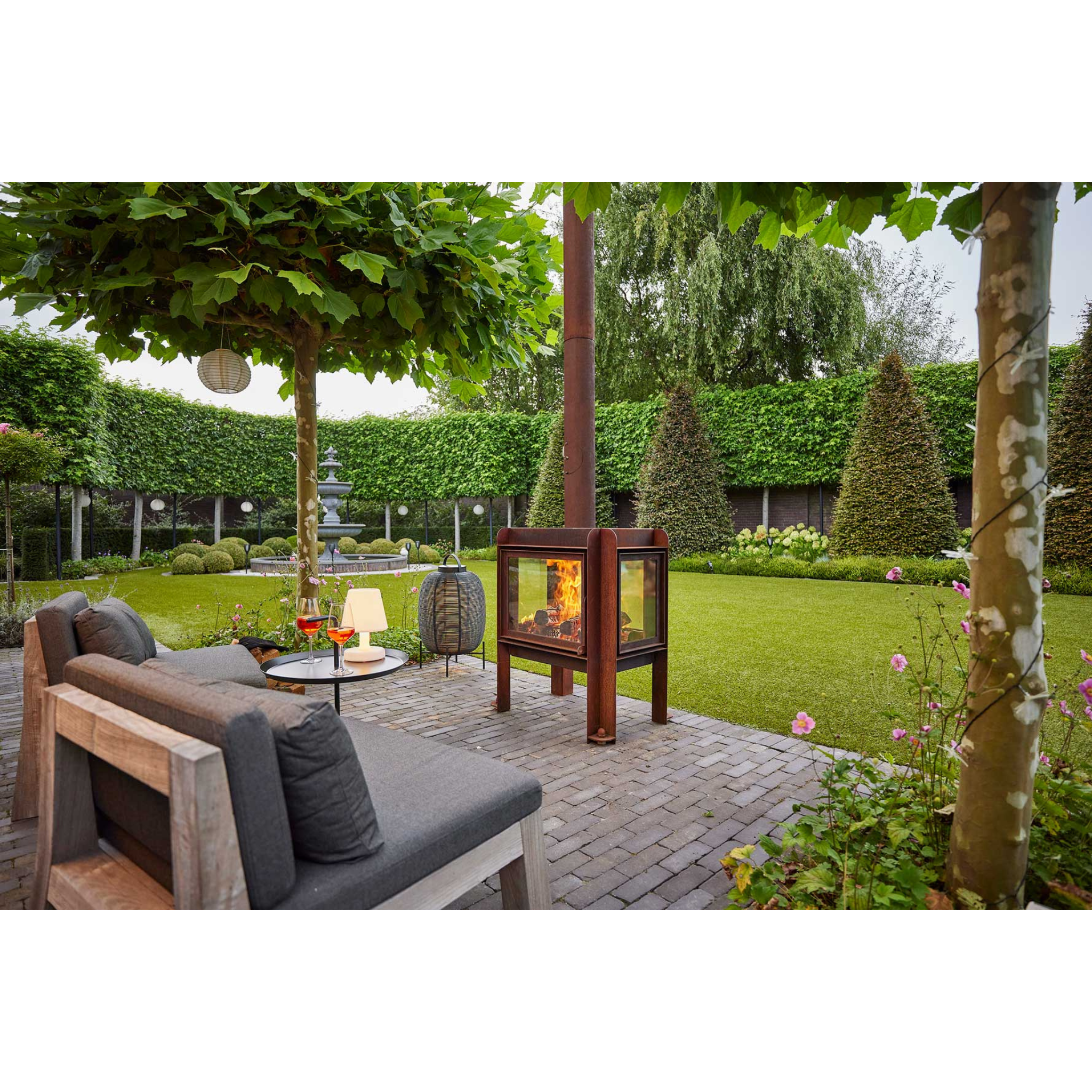RB73 Fennek 80 4 - Sided Glass Fireplace - by RB73 | Buy at Agent BBQ