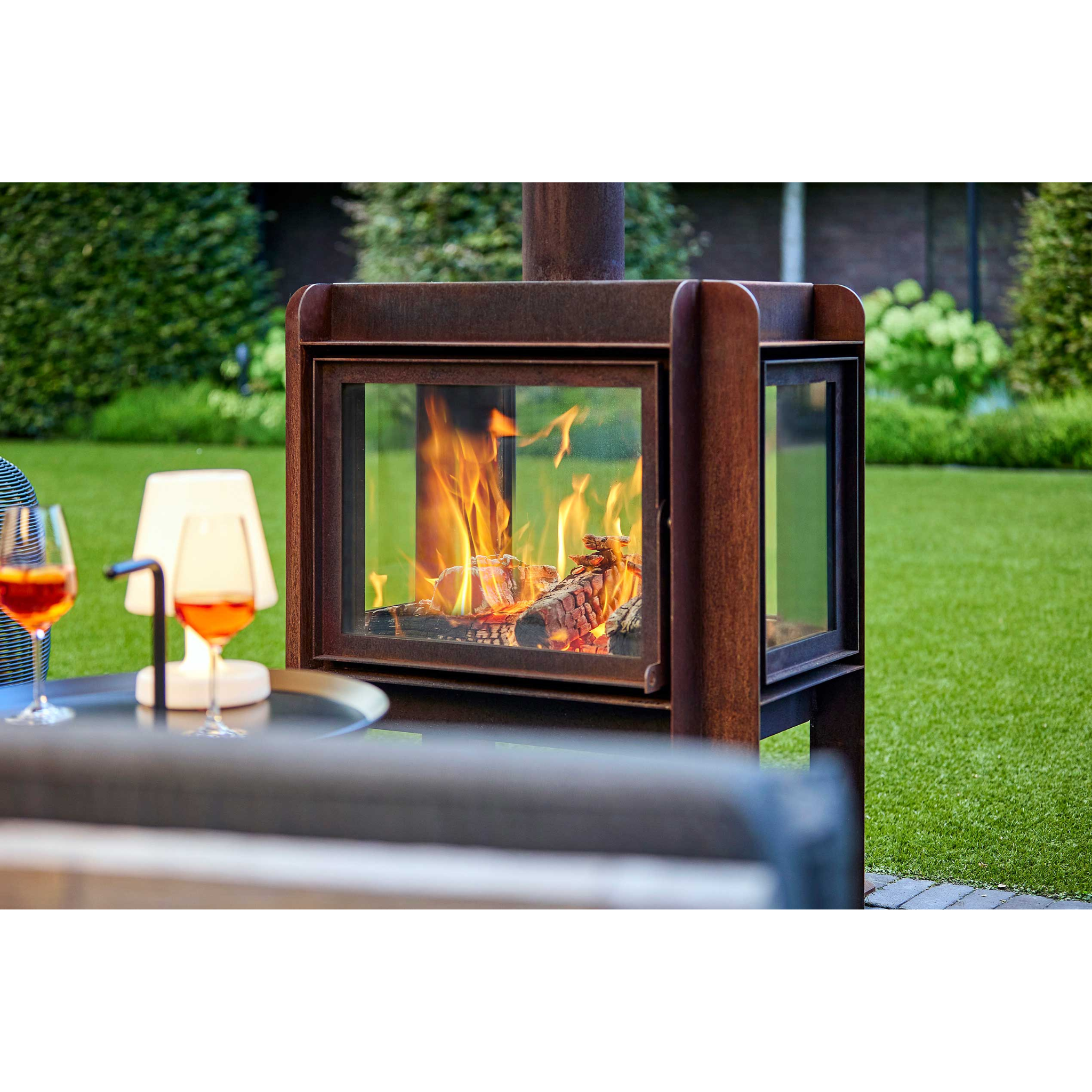 RB73 Fennek 80 4 - Sided Glass Fireplace - by RB73 | Buy at Agent BBQ