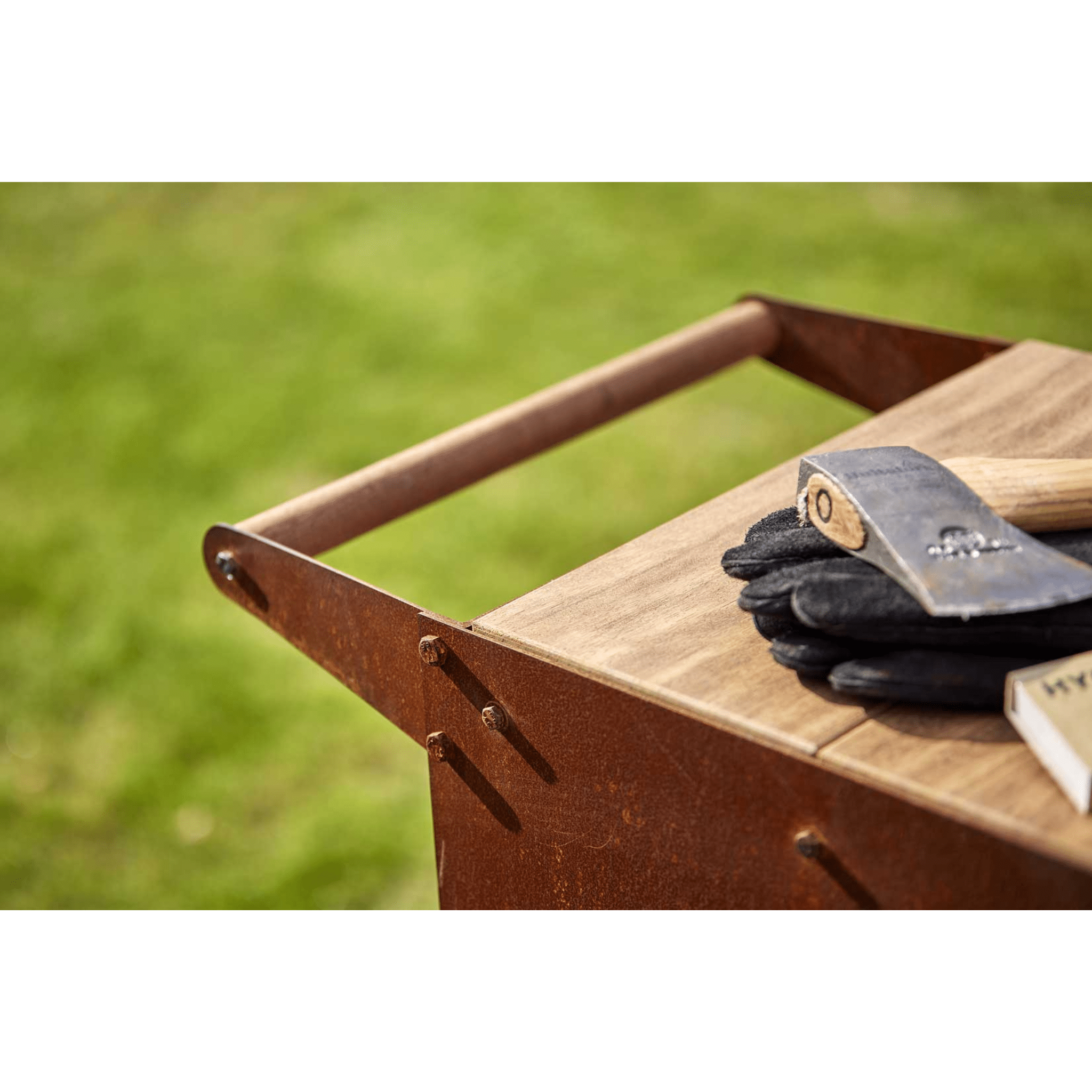 RB73 Ker 2mm CorTen Steel Wood Storage - by RB73 | Buy at Agent BBQ