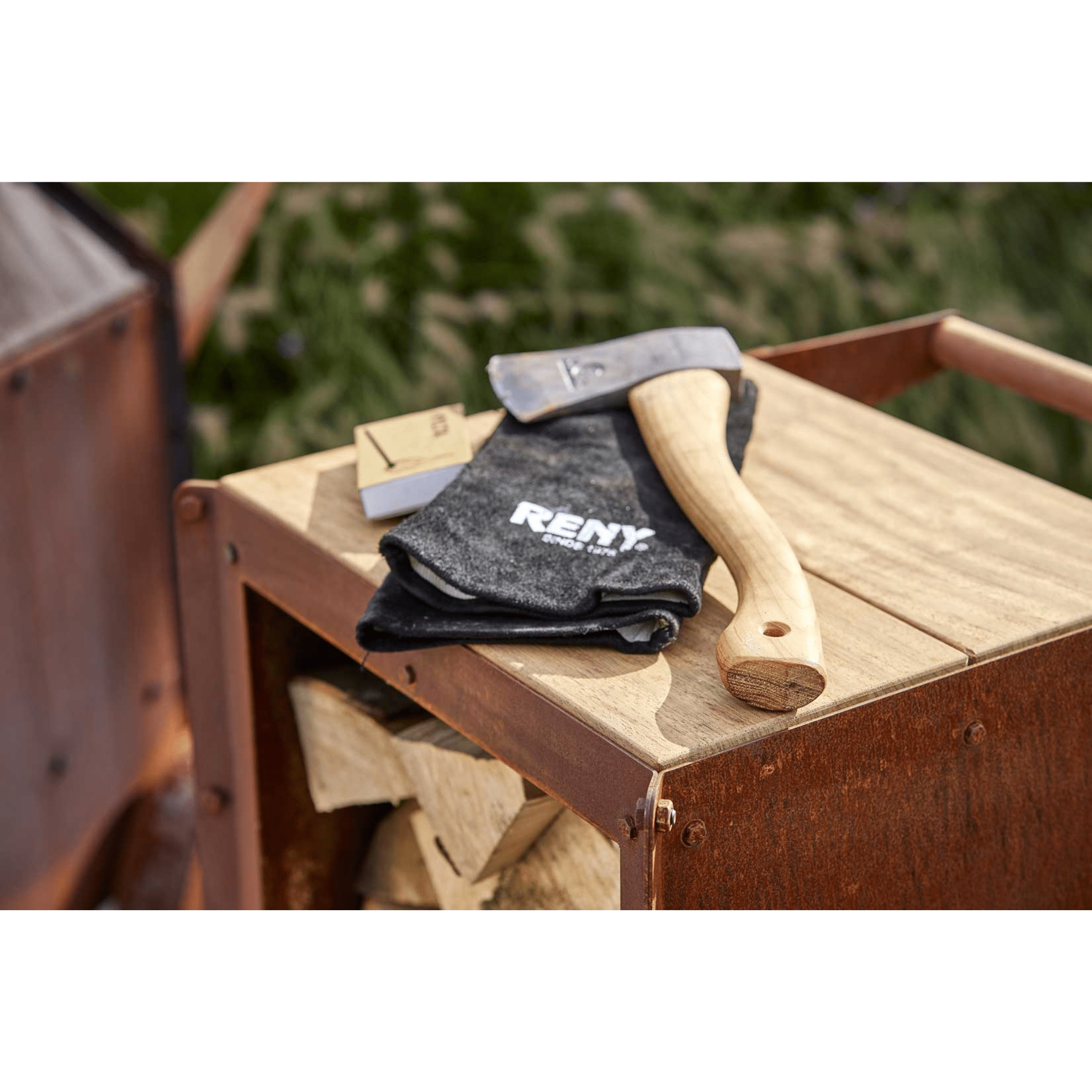 RB73 Ker 2mm CorTen Steel Wood Storage - by RB73 | Buy at Agent BBQ