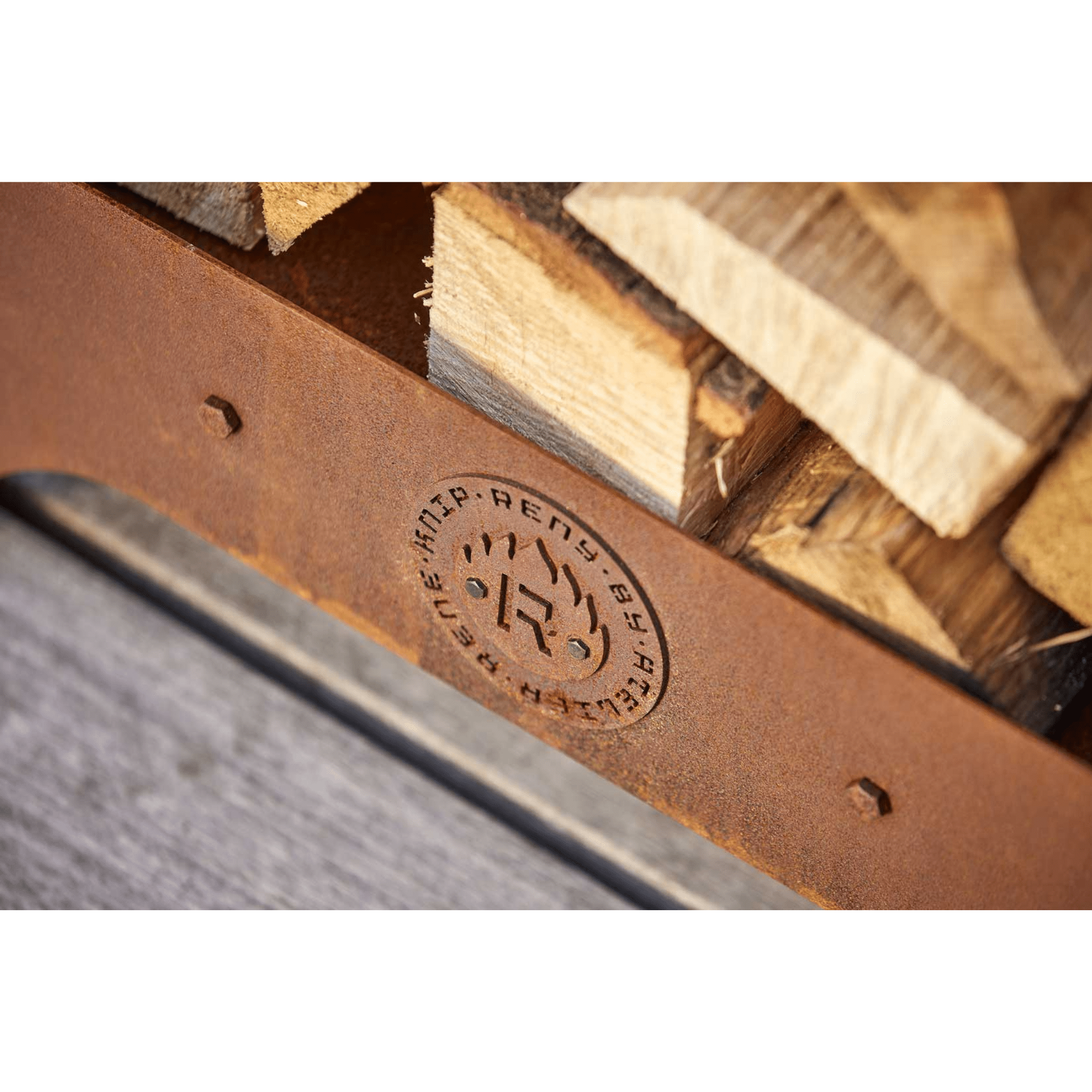 RB73 Ker 2mm CorTen Steel Wood Storage - by RB73 | Buy at Agent BBQ