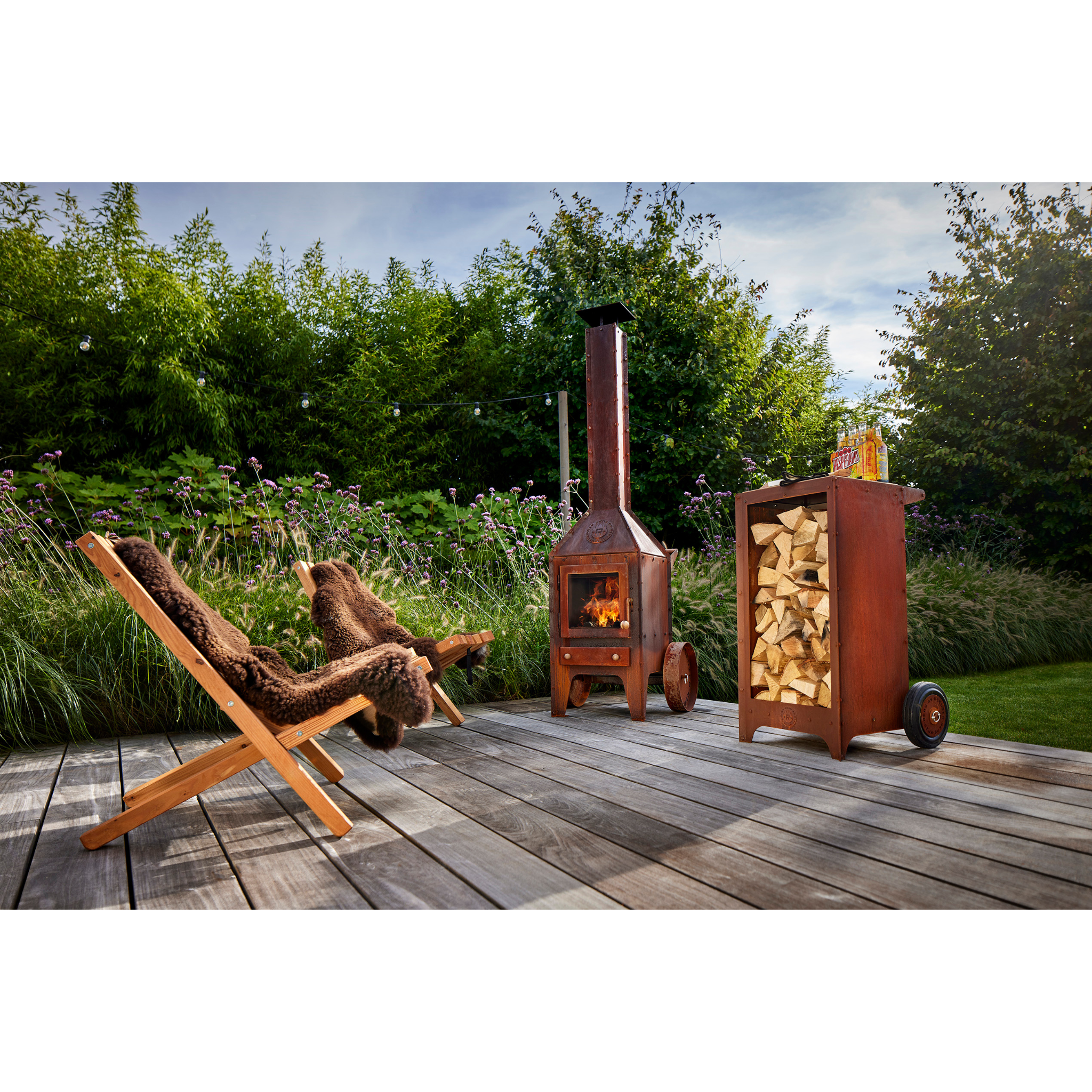 RB73 Ker 2mm CorTen Steel Wood Storage - by RB73 | Buy at Agent BBQ
