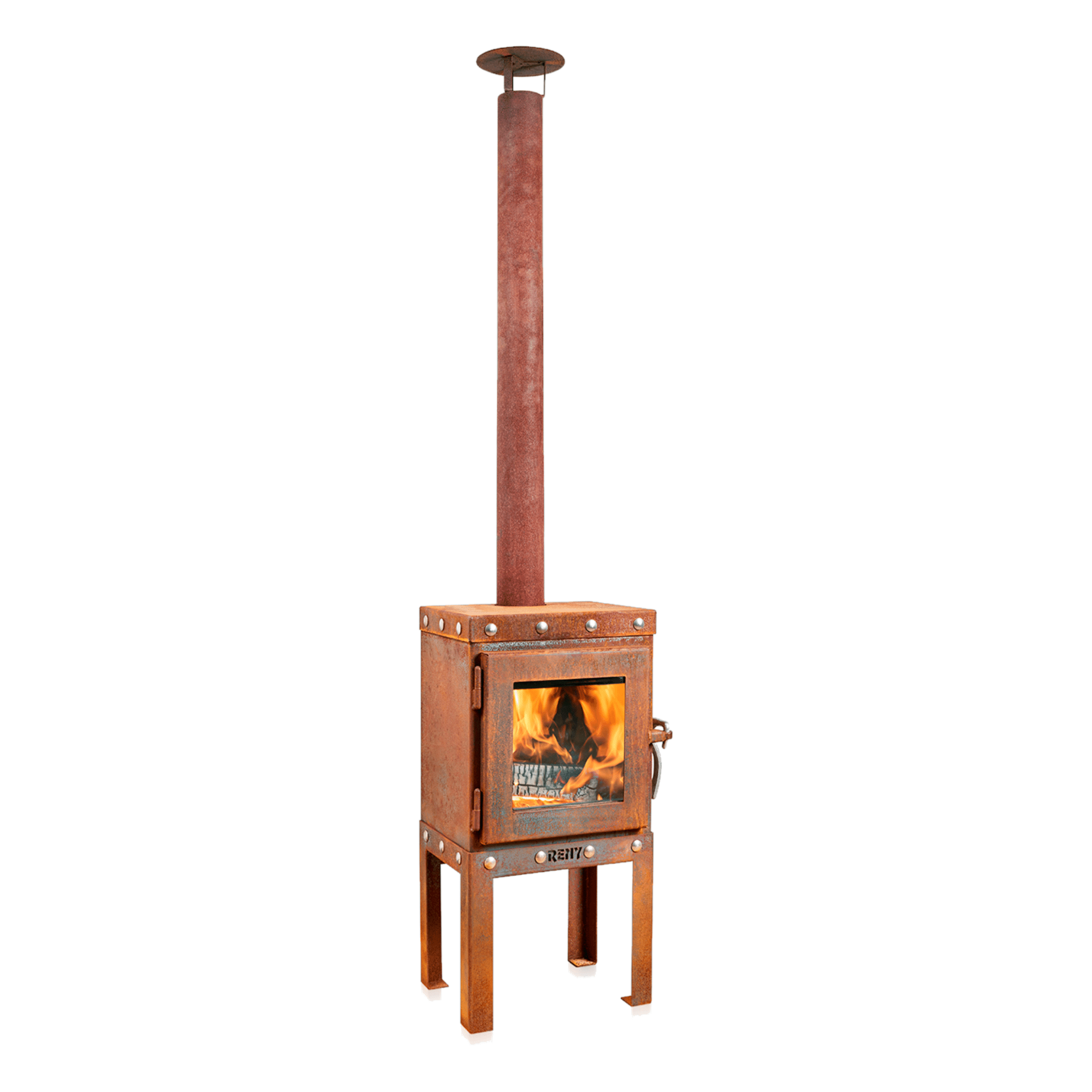 RB73 Piqua Compact CorTen Steel Wood Stove - by RB73 | Buy at Agent BBQ