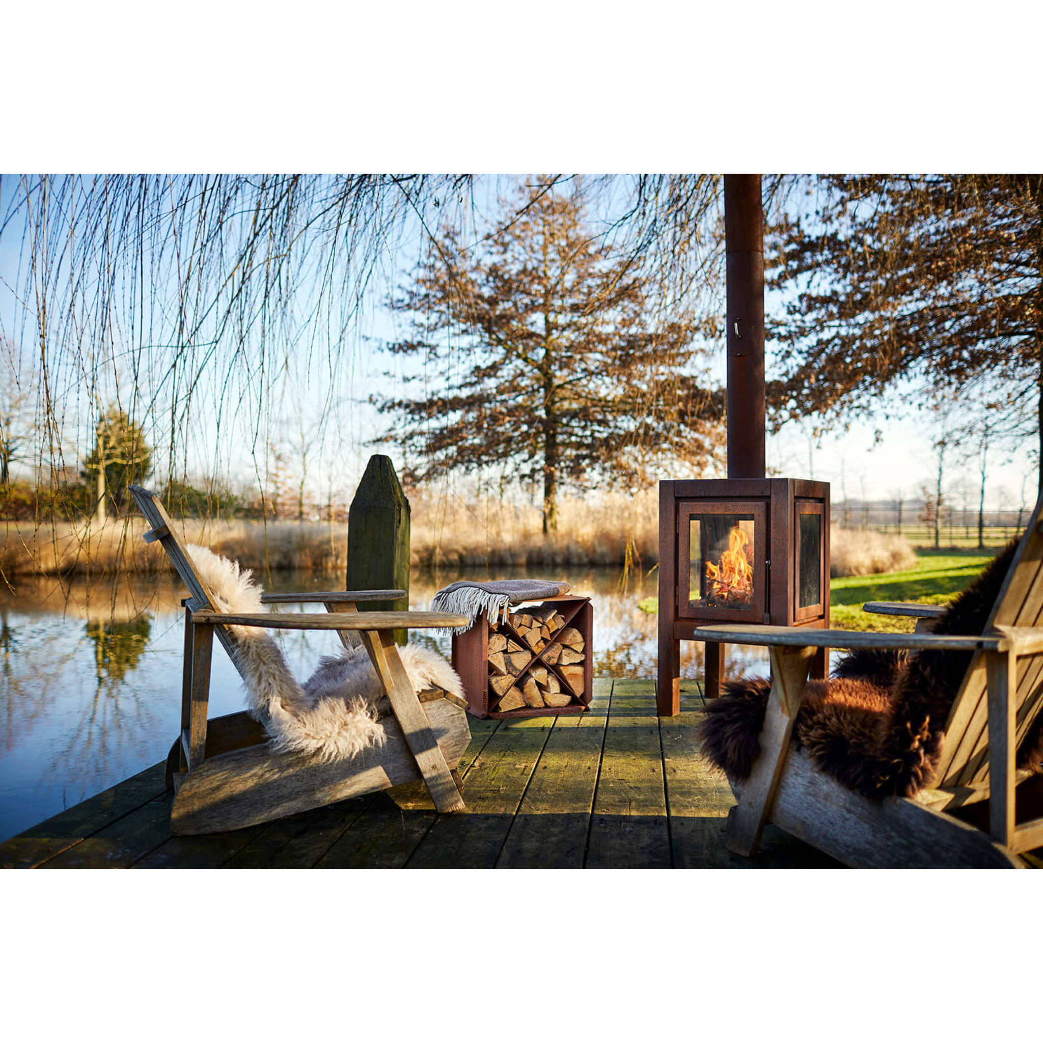 RB73 Quaruba XL 3 - Sided Glass Fireplace - by RB73 | Buy at Agent BBQ