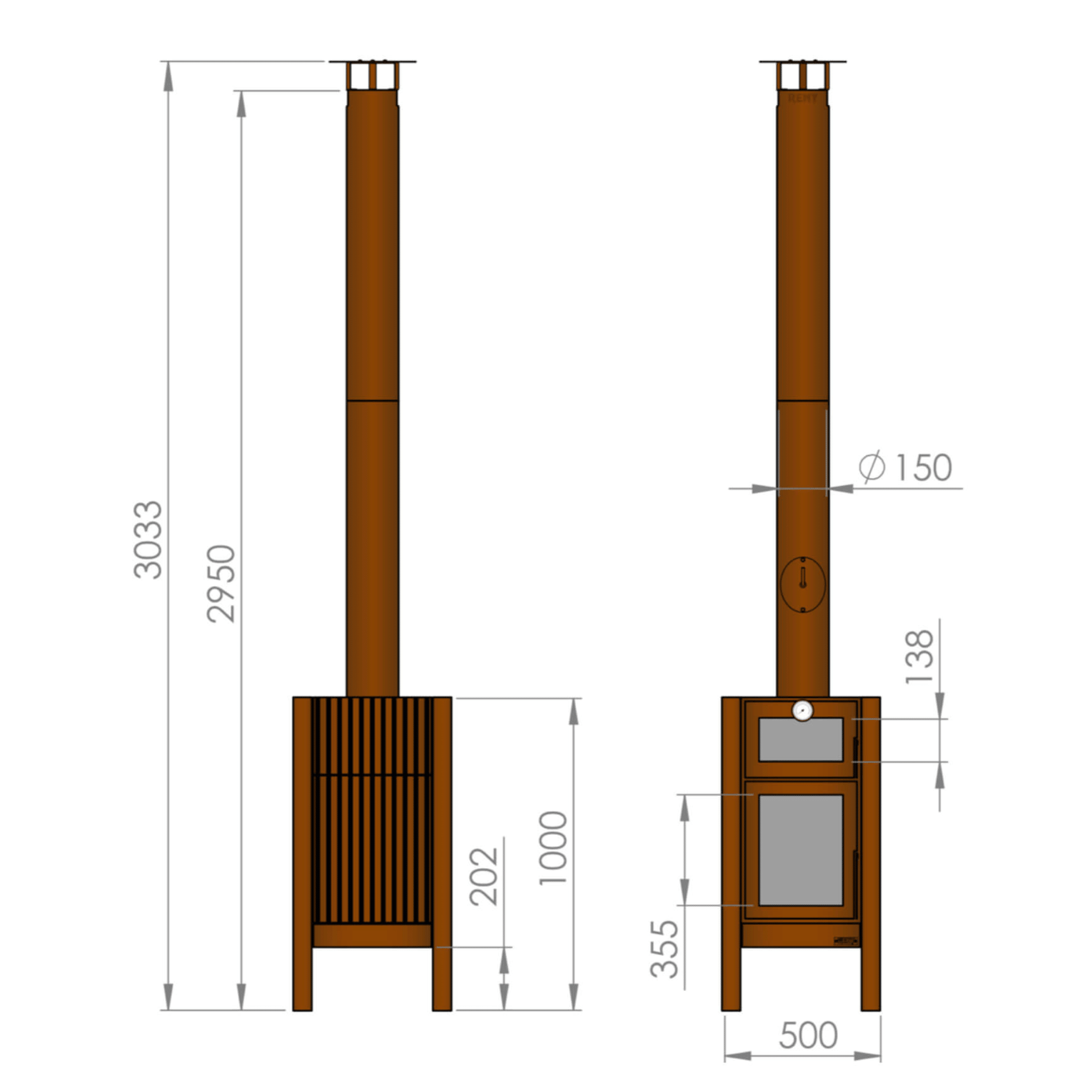 RB73 Quercus Fireplace - by RB73 | Buy at Agent BBQ
