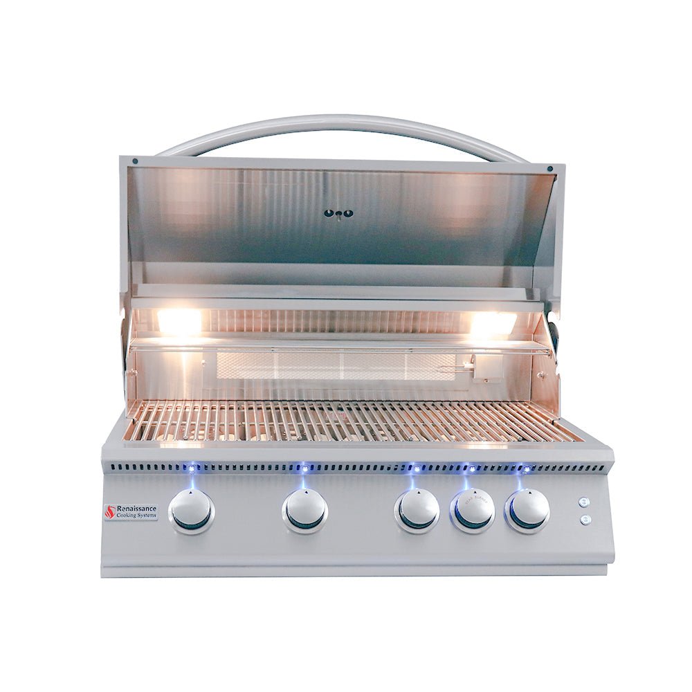 32" Premier Built - In Grill w/ LED Lights - RJC32AL - Built - in Gas Grills by Renaissance Cooking Systems | Buy at Agent BBQ