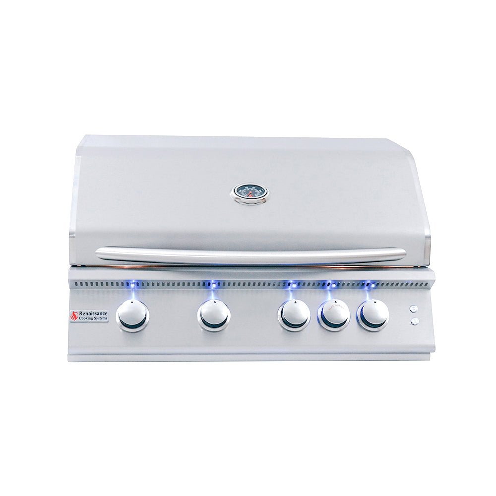 32" Premier Built - In Grill w/ LED Lights - RJC32AL - Built - in Gas Grills by Renaissance Cooking Systems | Buy at Agent BBQ