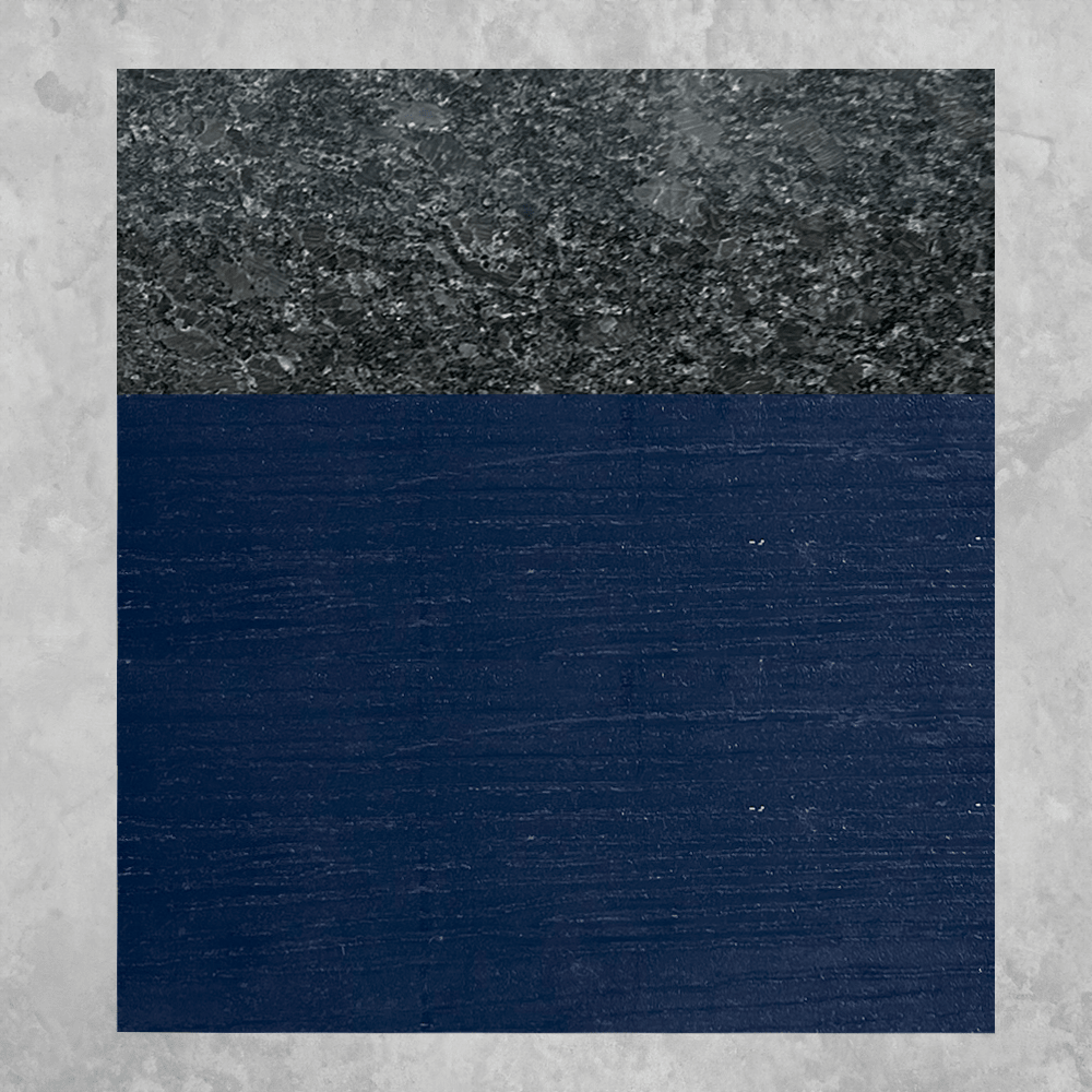 8ft Outdoor Kitchen - Blue Cabinet w/ Black Granite Countertop - Outdoor Kitchen by Renaissance Cooking Systems | Buy at Agent BBQ