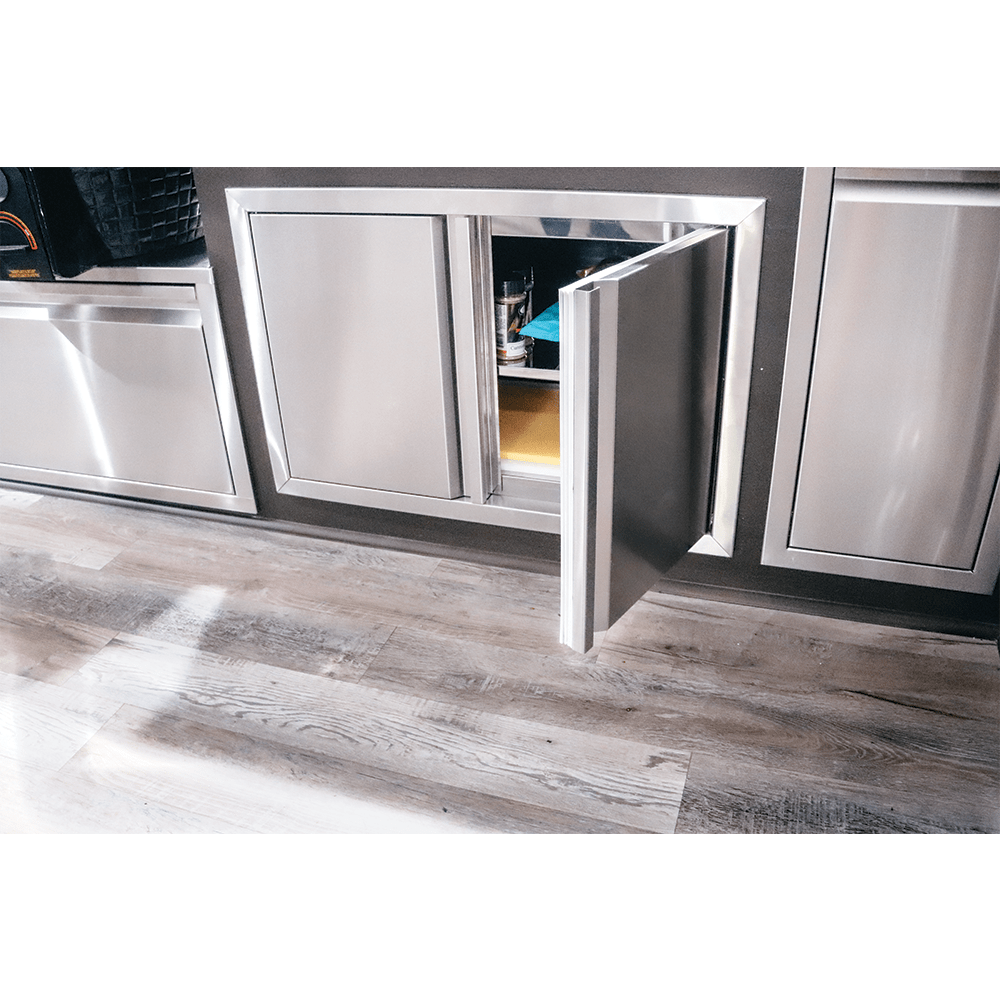 Double Door with Pantry Shelves - Fully Enclosed - VDP1 - Access Drawers by Renaissance Cooking Systems | Buy at Agent BBQ