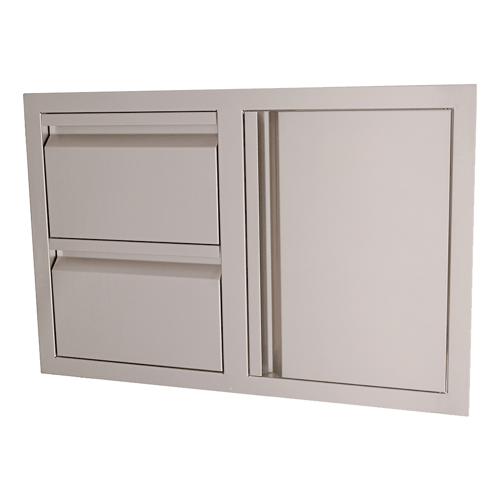 Double Drawers w/ Single Door - VDC1SC - Access Drawers by Renaissance Cooking Systems | Buy at Agent BBQ