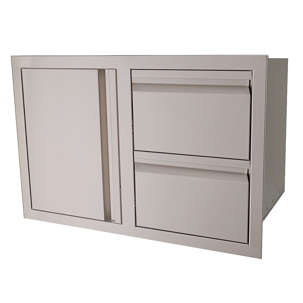 Double Drawers w/ Single Door - VDC1SC - Access Drawers by Renaissance Cooking Systems | Buy at Agent BBQ