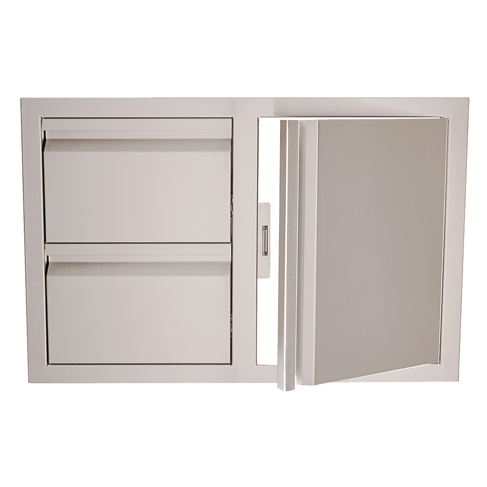 Double Drawers w/ Single Door - VDC1SC - Access Drawers by Renaissance Cooking Systems | Buy at Agent BBQ