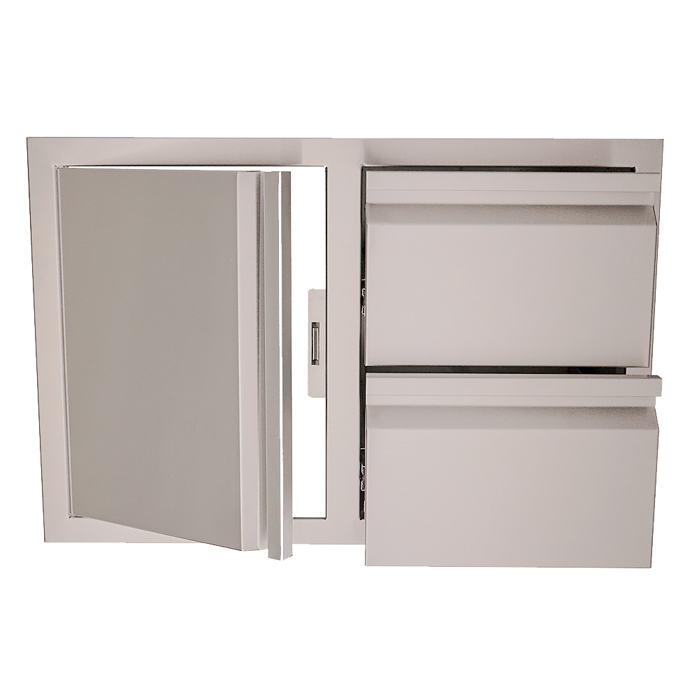 Double Drawers w/ Single Door - VDC1SC - Access Drawers by Renaissance Cooking Systems | Buy at Agent BBQ