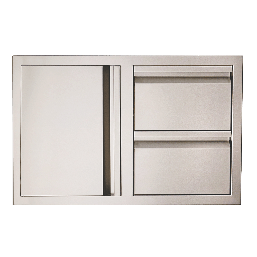 Double Drawers w/ Single Door - VDC1SC - Access Drawers by Renaissance Cooking Systems | Buy at Agent BBQ